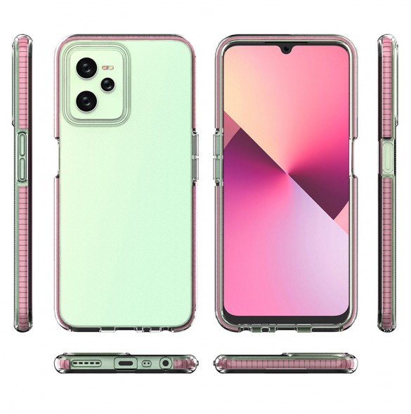Spring Case fodral för Realme C35 silikonöverdrag med ram svart