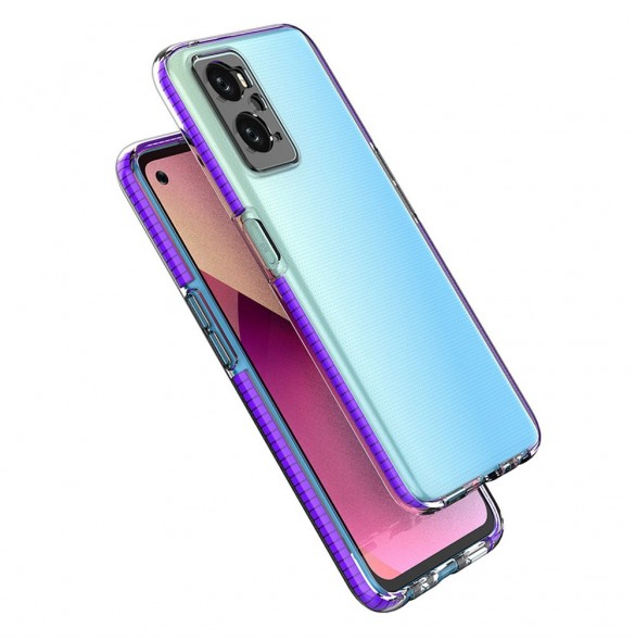 Spring Case Cover för Realme 9i, Oppo A36 / A76 / A96 silikonskydd med ram svart