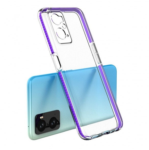 Spring Case Cover för Realme 9i, Oppo A36 / A76 / A96 Silikonskydd med ram ljusrosa