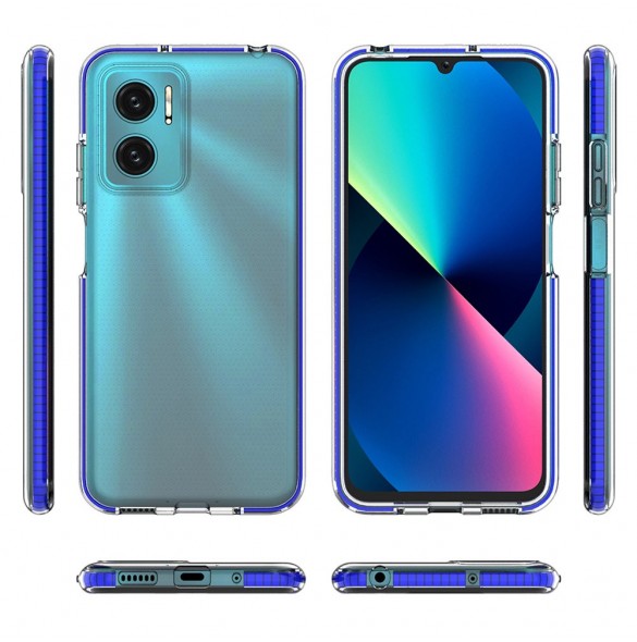 Fjäderfodral till Xiaomi Redmi Note 11E /Redmi 10 5G / Redmi 10 Prime+ 5G / Poco M4 5G silikonskydd med ram ljusrosa