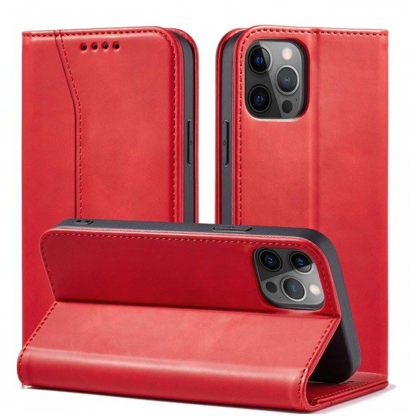 Magnet Fancy Fodral för Samsung Galaxy A23 5G skal med flip plånboksställ rött