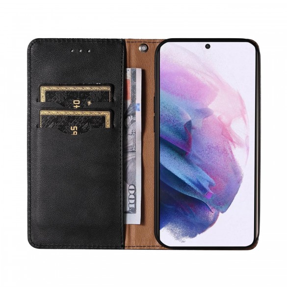 Magnet Strap Fodral för Samsung Galaxy A23 5G Flip Wallet Mini Lanyard Stand Svart