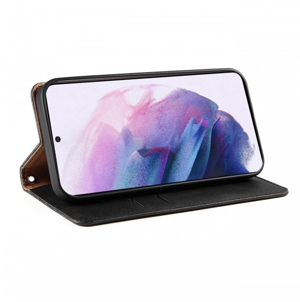 Magnet Strap Fodral för Samsung Galaxy A23 5G Flip Wallet Mini Lanyard Stand Svart