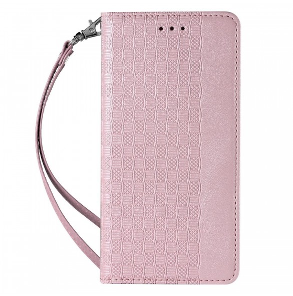 Magnet Strap Case Fodral För Samsung Galaxy A23 5G Flip Wallet Mini Lanyard Stand Rosa