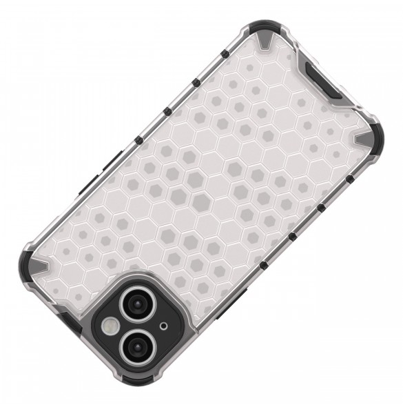 Honeycomb-fodral för iPhone 14 Plus pansarhybridskal blå