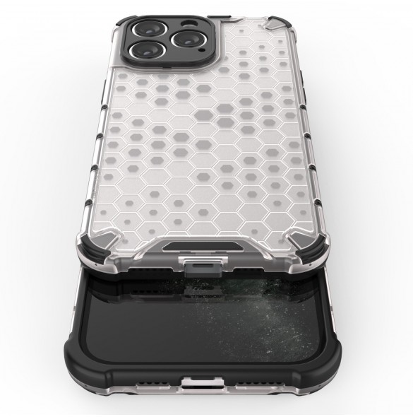 Honeycomb-fodral till iPhone 14 Pro pansarhybridskal blå