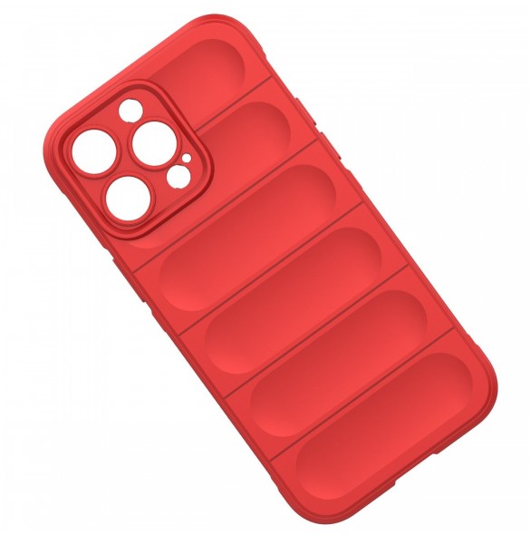 Magic Shield Case-fodral till iPhone 14 Pro Max elastiskt pansarfodral i vinröd