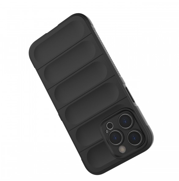 Magic Shield Case-fodral för iPhone 14 Pro Max flexibelt bepansrat mörkblått skal