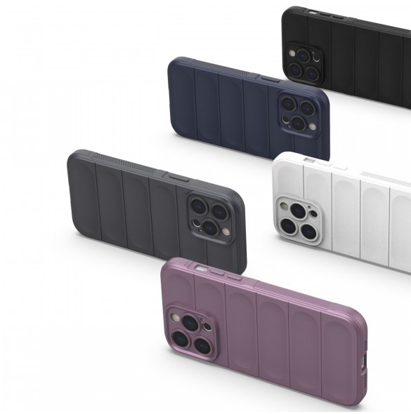 Magic Shield Case-fodral för iPhone 14 Pro Max flexibelt bepansrat mörkblått skal