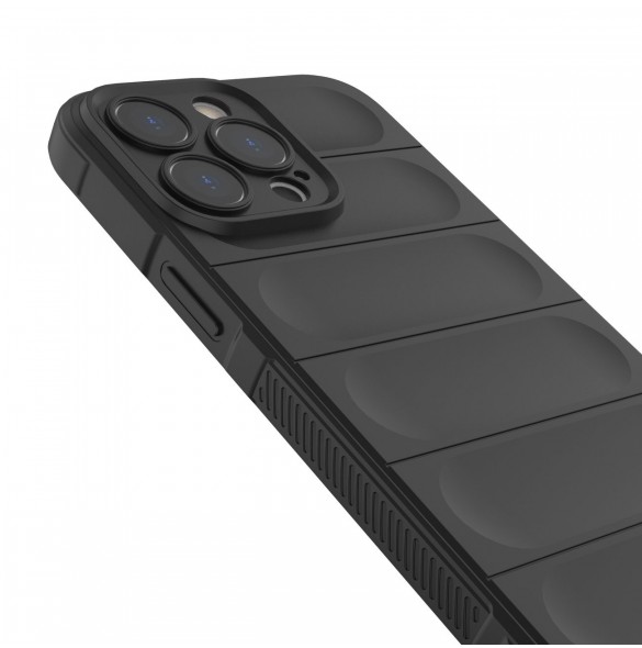 Magic Shield Case-fodral för iPhone 14 Pro Max flexibelt bepansrat mörkblått skal