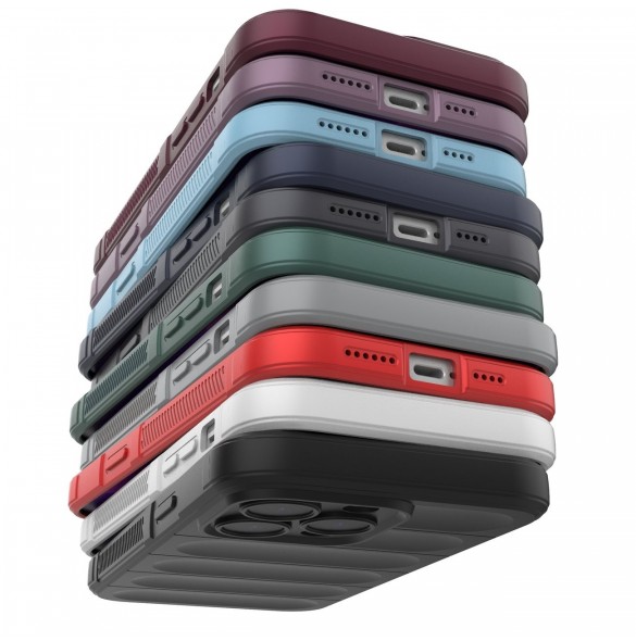 Magic Shield Case-fodral för iPhone 14 Pro Max flexibelt bepansrat mörkblått skal