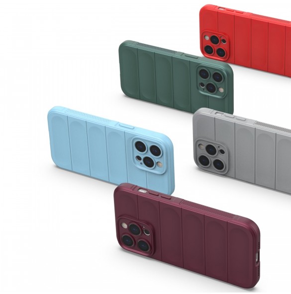 Magic Shield Case-fodral för iPhone 14 Pro Max flexibelt bepansrat mörkblått skal