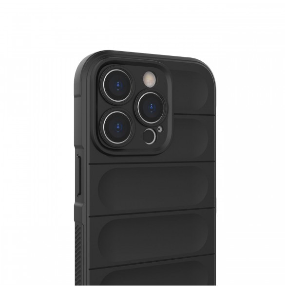 Magic Shield Case-fodral till iPhone 14 Pro elastiskt pansarskal i vinrött