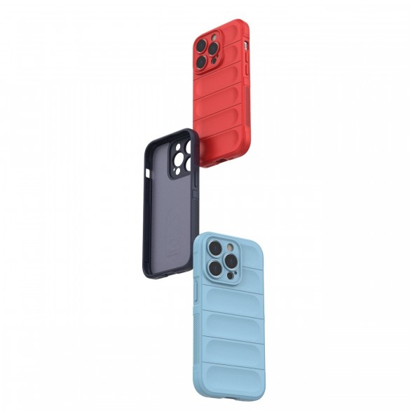 Magic Shield Case-fodral till iPhone 14 Pro elastiskt pansarskal i vinrött