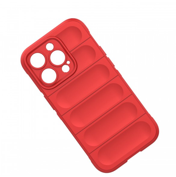 Magic Shield Case-fodral till iPhone 14 Pro elastiskt pansarskal i vinrött