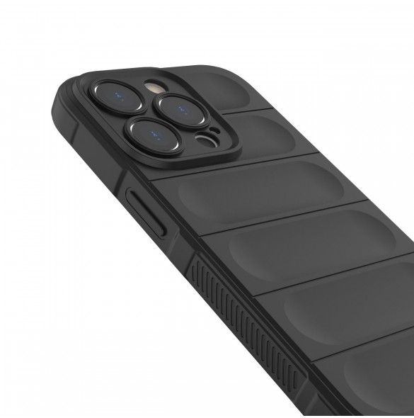 Magic Shield Case-fodral till iPhone 14 Pro elastiskt pansarskal i vinrött