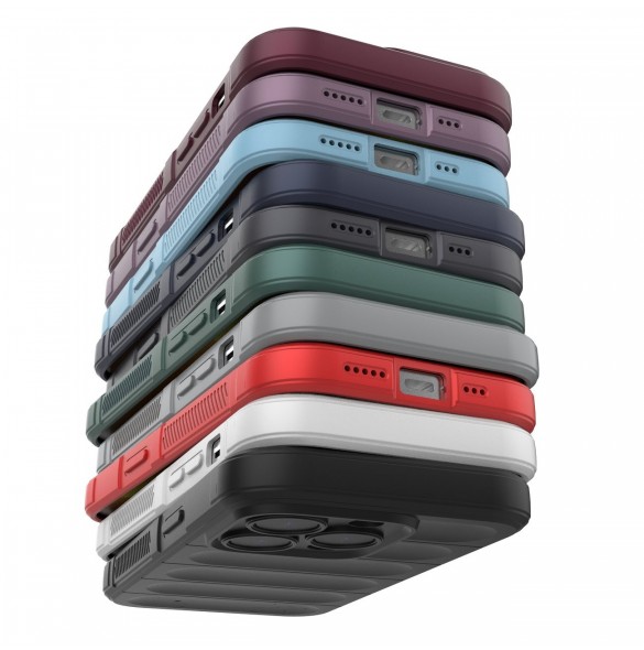 Magic Shield Case-fodral till iPhone 14 Pro elastiskt pansarskal i vinrött