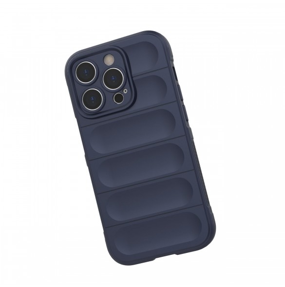 Magic Shield Case-fodral till iPhone 14 Pro elastiskt pansarskal i vinrött