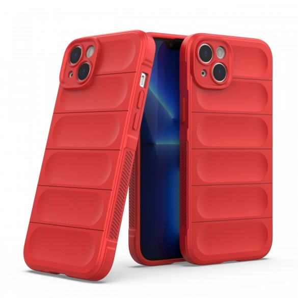 Magic Shield Case-fodral för iPhone 14 Plus flexibelt pansarskal rött