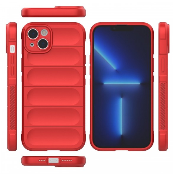 Magic Shield Case-fodral för iPhone 14 Plus flexibelt pansarskal rött