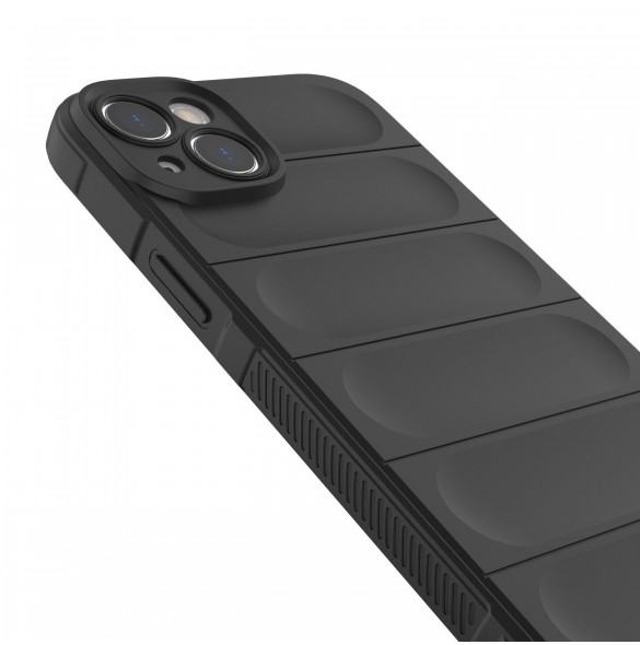 Magic Shield Case fodral för iPhone 14 Plus elastiskt pansarfodral i vinröd