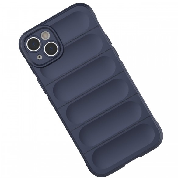 Magic Shield Case fodral för iPhone 14 Plus elastiskt pansarfodral i vinröd