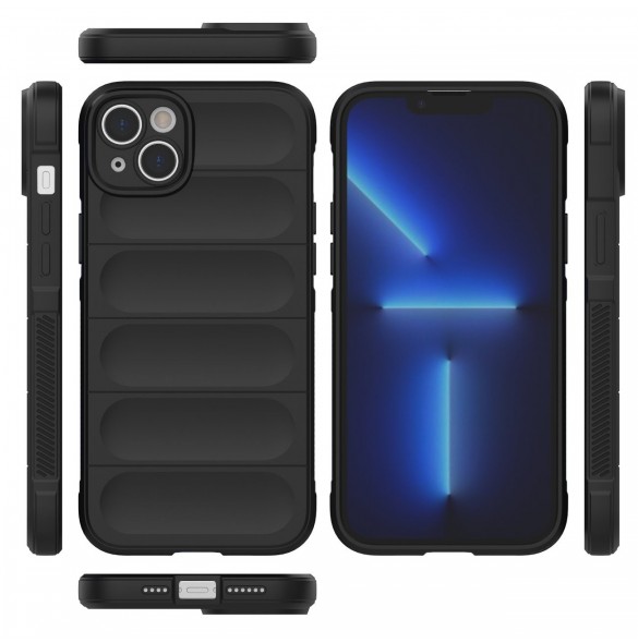 Magic Shield Case-fodral för iPhone 14 Plus flexibelt bepansrat mörkblått skal