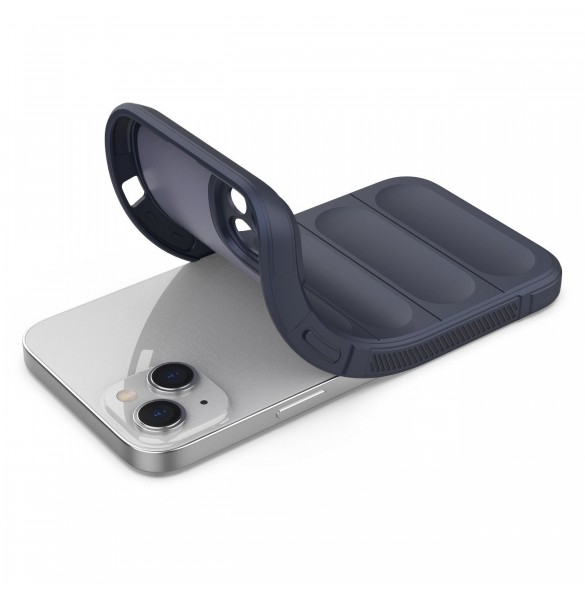 Magic Shield Case-fodral för iPhone 14 Plus flexibelt bepansrat mörkblått skal