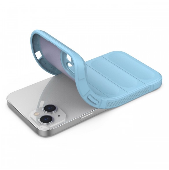 Magic Shield Case-fodral för iPhone 14 Plus flexibelt pansarfodral ljusblått