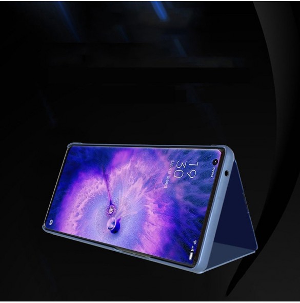 Clear View Case-fodral för Oppo Find X5 Pro-fodral med en svart flik