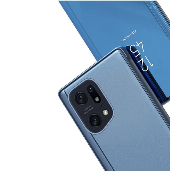 Clear View Case-fodral för Oppo Find X5 Pro-fodral med en svart flik