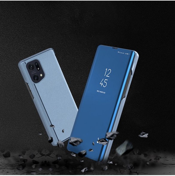 Clear View Case-fodral för Oppo Find X5 Pro-fodral med en svart flik