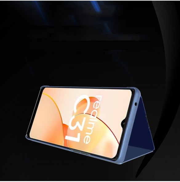 Clear View Case-fodral för Realme C31 flip-fodral svart