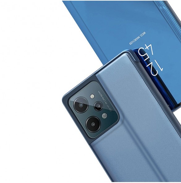 Clear View Case-fodral för Realme C31 flip-fodral svart