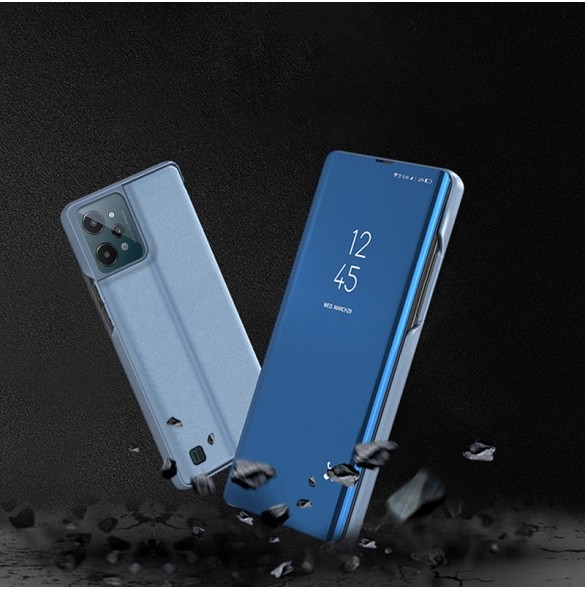 Clear View Case-fodral för Realme C31 flip-fodral svart