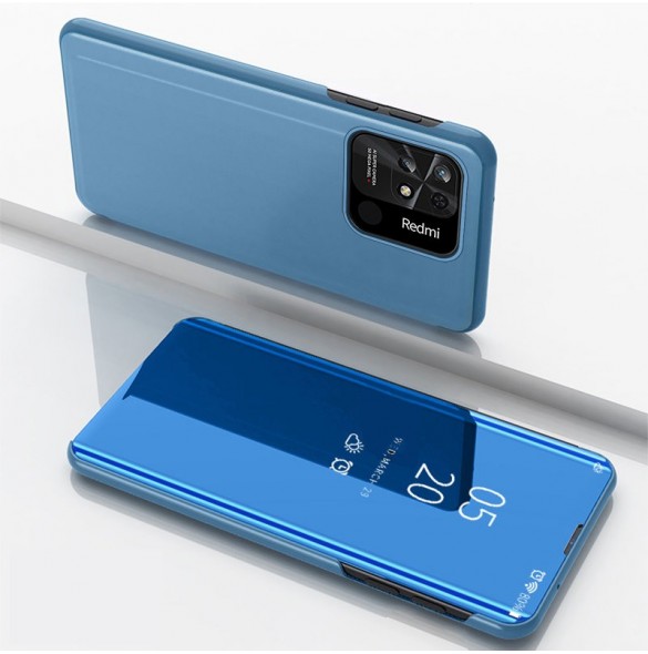 Clear View Case-fodral till Xiaomi Redmi 10C flip-fodral blå