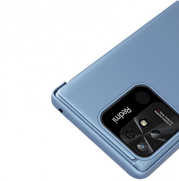Clear View Case-fodral för Xiaomi Redmi 10C-fodral med en flik svart