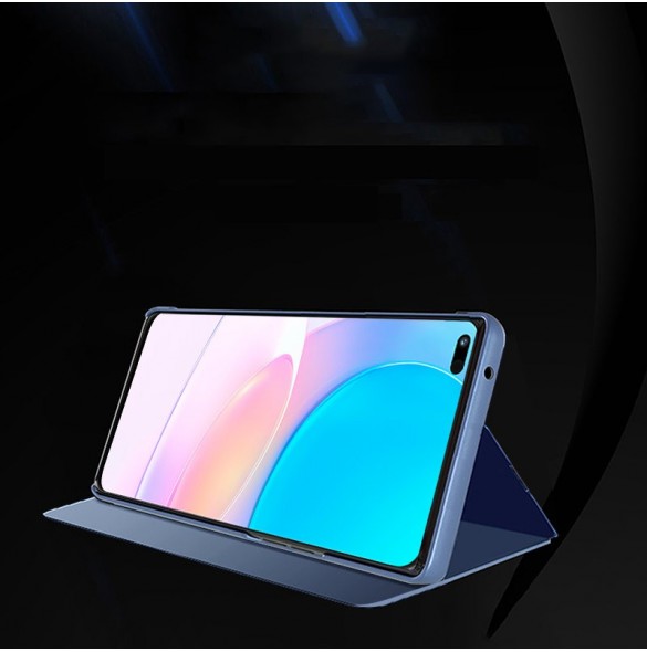 Clear View Fodral skal för Huawei nova 8i skal med en flik svart