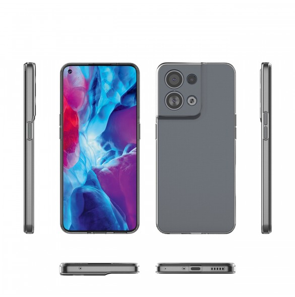 Ultra Clear 0,5 mm fodral för Oppo Reno 8 Pro tunt fodral transparent