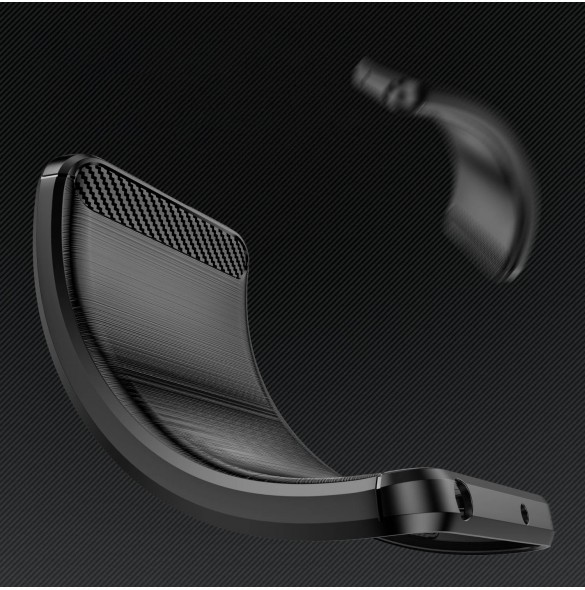 Carbon Case Nothing Telefon 1 flexibel silikon kolfodral svart