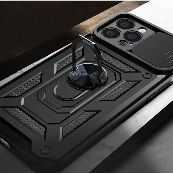 Hybrid Armour Camshield-fodral för iPhone 14 Plus pansarfodral med kameraskydd blått