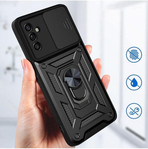 Hybrid Armor Camshield-fodral till Samsung Galaxy A13 5G pansarfodral med kamerafodral blå