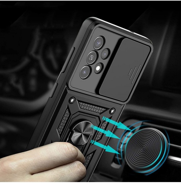 Hybrid Armor Camshield-fodral till Samsung Galaxy A33 5G pansarfodral med kamerafodral blå