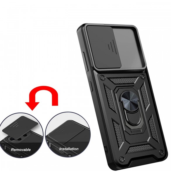 Hybrid Armor Camshield-fodral till Samsung Galaxy A33 5G pansarfodral med kamerafodral blå