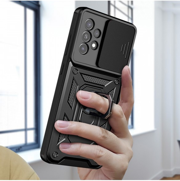 Hybrid Armor Camshield-fodral till Samsung Galaxy A33 5G pansarfodral med kamerafodral blå