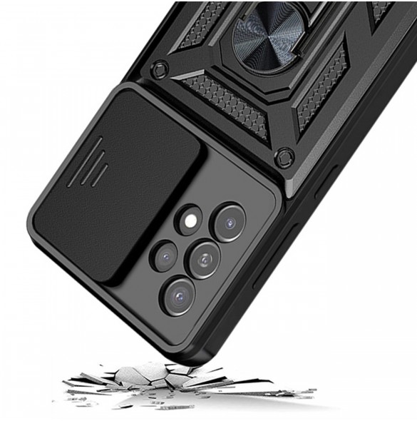 Hybrid Armor Camshield-fodral till Samsung Galaxy A53 5G pansarfodral med kameraskydd blå