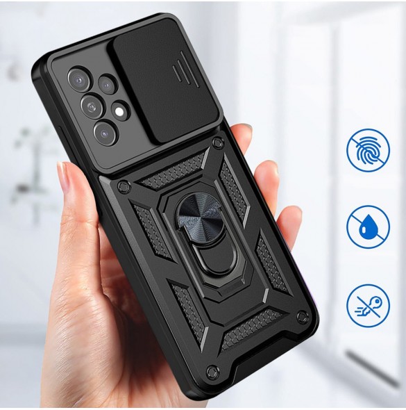 Hybrid Armor Camshield-fodral till Samsung Galaxy A53 5G pansarfodral med kameraskydd blå