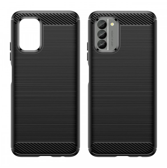 Carbon Case skal för Nokia G400 flexibelt silikon kolfodral svart