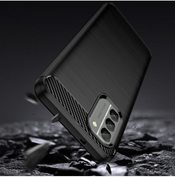 Carbon Case skal för Nokia G400 flexibelt silikon kolfodral svart