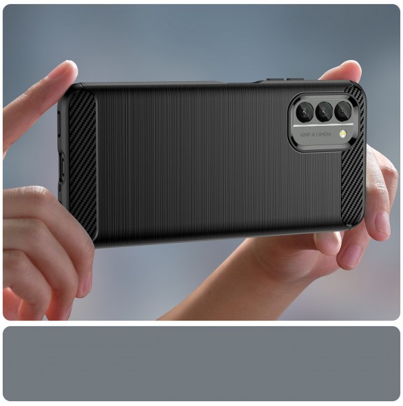 Carbon Case skal för Nokia G400 flexibelt silikon kolfodral svart